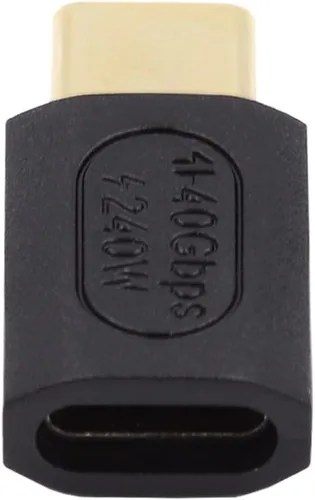 Vista 13 de xiwai Transparente USB4 tipo C macho a hembra adaptador de extensión con LED 240W Power 40Gbps Data 8K Video Converter para teléfono portátil