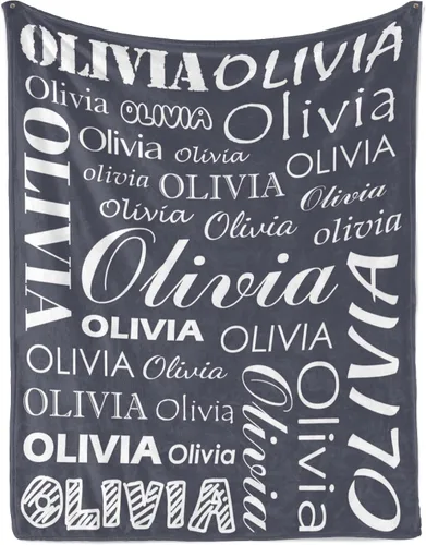 Vista 30 de Manta personalizada con nombre para niños y adultos, manta de franela personalizada con nombre