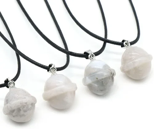 Vista 7 de Collar con colgante de piedra natural, ópalo de cuarzo rosa, globo OVNI Reiki, cristales de reiki, collares de cuerda larga para mujeres, joyería