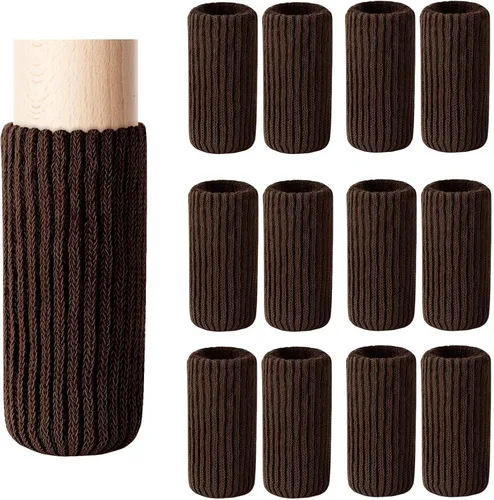 Vista 8 de 8 PCs Calcetines para Patas de Muebles - Calcetines Negros de Alta Elasticidad para Muebles, Protectores de Piso de Patas de Silla Tejidos, Juego
