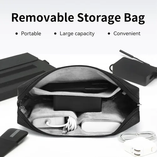 Vista 4 de Omnpak Microsoft Surface Pro 11/10/9 - Funda protectora ligera, múltiples ángulos, soporte para lápiz capacitivo, diseñada para Surface 11ª edición