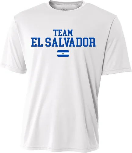 Vista 3 de El Salvador Team Jersey Fútbol Adulto Fútbol Bandera Nacional Logo Personalizado Nombre Número Hombres Personalizado