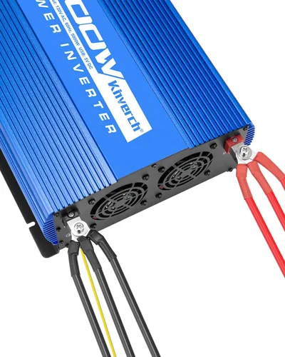 Vista 4 de Inversor de corriente de 5000 W de 12 V a 110 V con 4 salidas de CA, 2 puertos USB para campamento/camión/RV/hogar