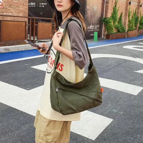 Vista 4 de Bolso cruzado de lona para mujer, bolsos cruzados de mensajero, carteras, bolso de hombro de diseñador para viajes, adolescentes y niñas