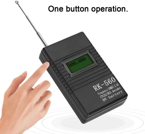 Vista 6 de Contador de frecuencia portátil de mano, prueba de radiofrecuencia precisa de frecuencia de 50MHz-2.4Ghz, con antena de una llave, conveniente