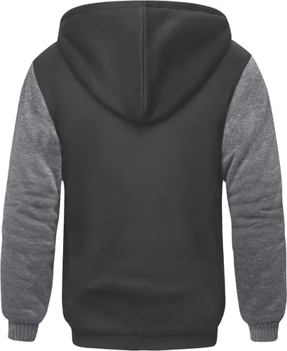 Vista 61 de SCODI Sudaderas con capucha para hombre, forro polar pesado, cremallera completa, forro de sherpa grueso, chaqueta con capucha
