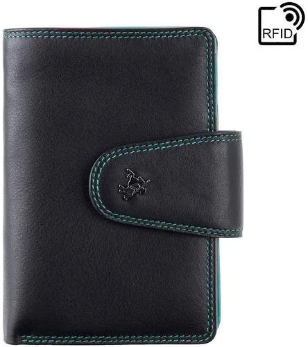 Vista 3 de SP31 Cartera plegable de cuero suave multicolor, Negro -, Billetera plegable
