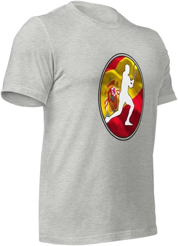 Vista 4 de Carlos Alcaraz Camiseta de manga corta unisex de algodón con diseño de bandera de España