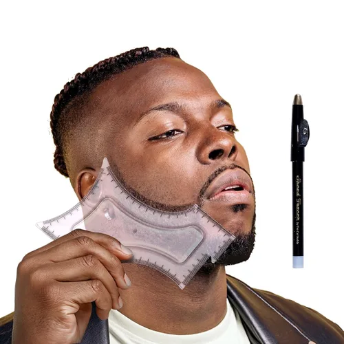 Vista 7 de Múltiples herramientas de corte para formar barba de Cut Buddy, plantilla de corte de pelo, guía para corte de bigote