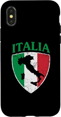 Vista 5 de Italia Flag Crest Italy Italian Family Vintage Distressed Case for iPhone 17