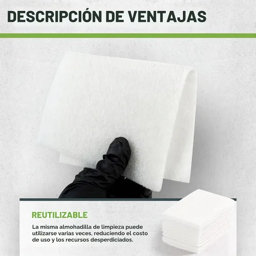 Vista 6 de 10 almohadillas blancas de uso general de grano 1200 de 6 x 9 pulgadas, 10