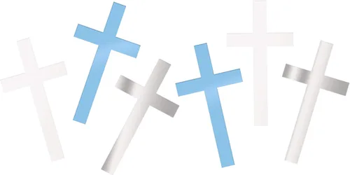 Vista 17 de Unique Fancy Blue Cross - Servilletas de almuerzo para la primera comunión (paquete de 16), elegantes y benditas esenciales para fiestas, perfectas