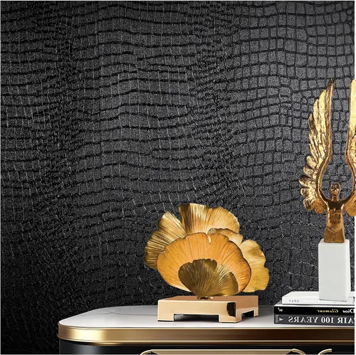 Vista 17 de Papel Tapiz 3D Despegar y Pegar Papel de Contacto Negro 15.7'' X 118'' Papel de Pared Amigable para Inquilinos Papel Tapiz PARA Gabinetes y Cajones