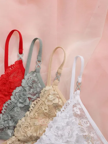 Vista 4 de MakeMeChic Paquete de ropa interior sexy y transpirable de tiro bajo para mujer