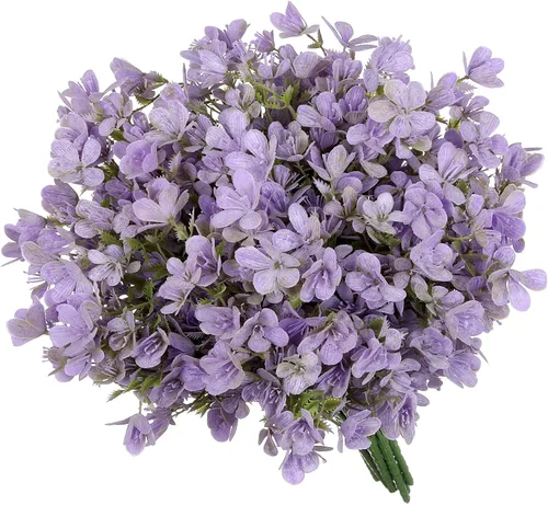 Vista 3 de Myosotis Flores artificiales de plástico, ramos de imitación de plástico que no te olvides, decoración del hogar, centro de mesa, decoración