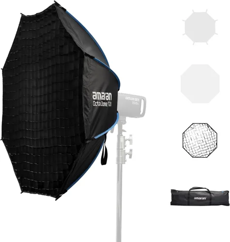 Vista 9 de amaran Octa Dome 60 Softbox, caja de luz octogonal Bowens de un solo broche