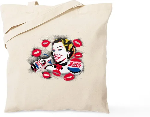 Vista 58 de CafePress Pepsi Tote Bag Bolsa de lona natural, bolsa de compras de tela, Caqui