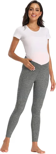 Vista 6 de Foucome Leggings de maternidad de apoyo súper suaves para mujer