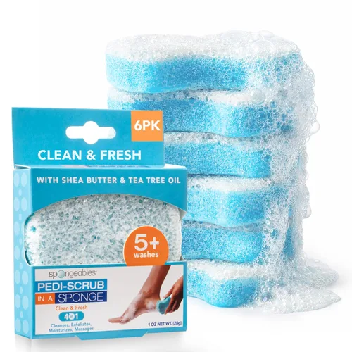 Vista 31 de Spongeables Pedi Scrub Foot Exfoliating 20+ Wash Sponge