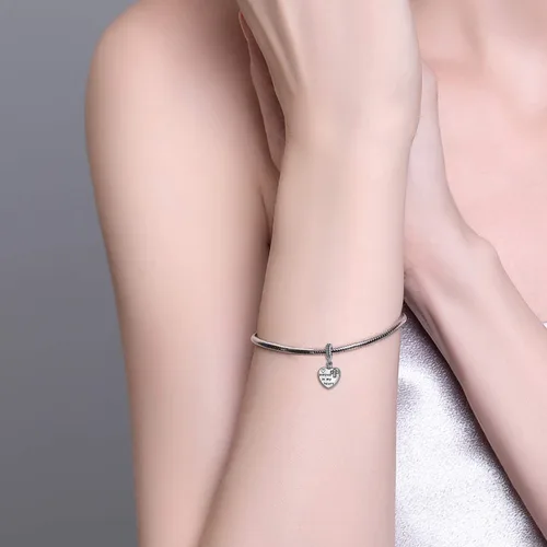Vista 6 de LONAGO Abalorio de fotos personalizado para pulsera de plata de ley personalizable para regalo para mujeres y niñas Plata esterlina Circonita cúbica