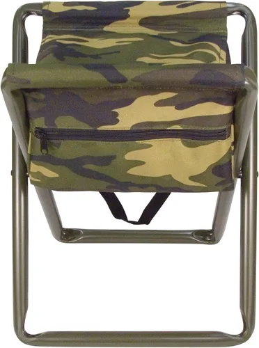 Vista 2 de ACU - Taburete plegable militar de camuflaje digital con bolsa