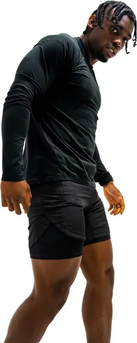 Vista 3 de SHBA Movement Men's 7" Stretch Fitted Workout Shorts with Liner - Lightweight Training Running Gym Pants with Pockets