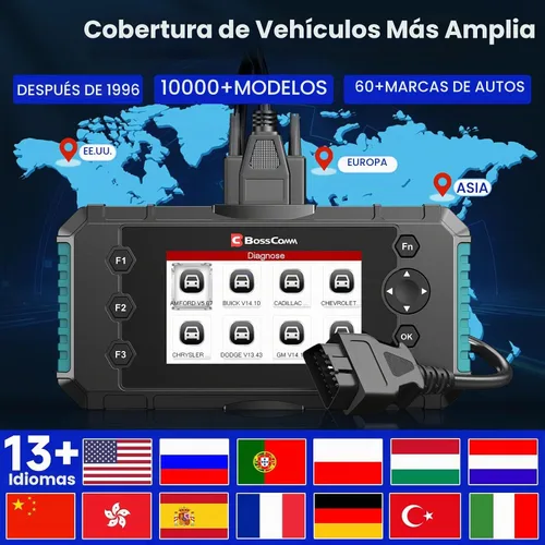 Vista 7 de BOSSCOMM IFIX435 OBD2 2026 escáner y lector de código, herramienta profesional de escáner de automóvil para motor/ABS/SRS/transmisión, VIN