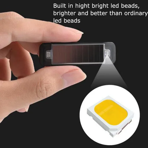 Vista 6 de Aolyty Luces de advertencia solares, luz LED intermitente IP65 impermeable luces de seguridad solar para conducción nocturna Barricada seguridad