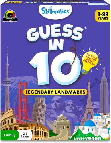Vista 11 de Skillmatics Guess in 10 - Estados de América, juego de geografía, regalo para niños Educational Cards, History Trivia, Family Game Night, Travel