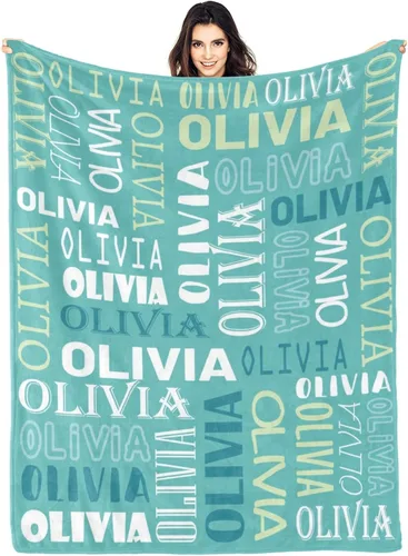 Vista 43 de Dr.TOUGH Mantas personalizadas para niños, mantas y mantas personalizadas con nombre para niños y adultos (color 01, 30 x 40 pulgadas)