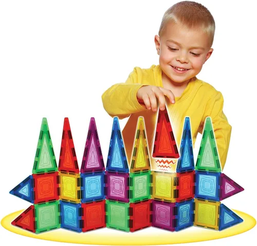 Vista 2 de POPULAR PLAYTHINGS Mag-Snaps - Juego de construcción magnética, juguete de construcción de troncos para niños a partir de 3 años, regalos para niños