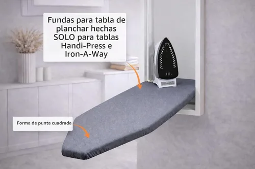 Vista 5 de TIVIT - Funda para tabla de planchar para tablas de planchar Handi-Press Iron-A-Way para montar en la pared, correas ajustables de 42 a 46 pulgadas