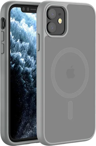 Vista 11 de Hualele - Funda magnética para iPhone 13 Pro, compatible con MagSafe, grado militar, a prueba de caídas, translúcida mate, parte trasera dura, borde