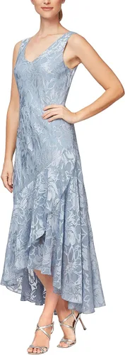 Vista 3 de Alex Evenings Vestido de gasa sin mangas estampado de longitud media con chaqueta para mujer