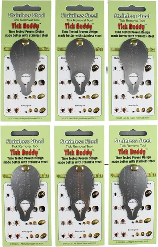 Vista 5 de Tick Buddy - Herramienta de eliminación de garrapatas de acero inoxidable para perros, gatos, mascotas y personas