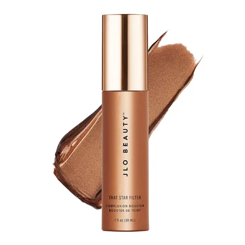 Vista 11 de JLO BEAUTY Resaltador de maquillaje y bronceador para cara y cuerpo, potenciador líquido de la tez, gotas luminosas de imprimación iluminadora