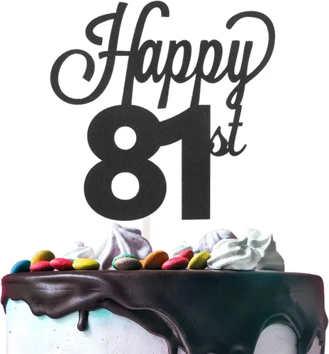 Vista 49 de LINGTEER - Decoración para pastel con texto "Happy Birthday 100", color negro