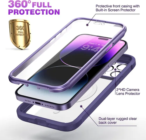 Vista 1000 de DIACLARA - Funda transparente compatible con iPhone XR 6.1 pulgadas 2018