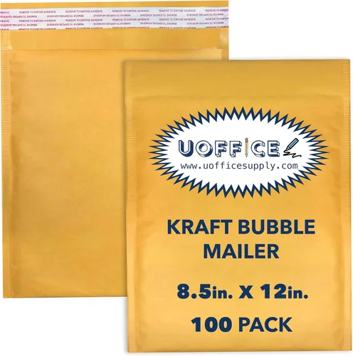 Vista 18 de Sobres de burbujas de papel kraft, 100 sobres acolchados pequeños #0-6 x 10 pulgadas, sobres de burbujas de papel kraft, sobres protectores, sobres