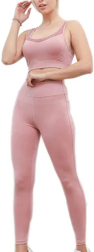 Vista 4 de 5 conjuntos de entrenamiento para mujer yoga correr atletismo gimnasio ejercicio ropa deportiva