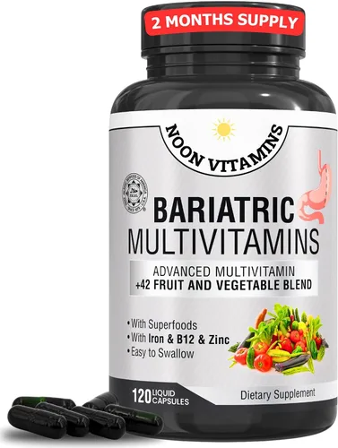Vista 8 de Multivitamínico bariátrico con hierro para mujeres y hombres, mezcla todo en uno de 42 superalimentos para energía y apoyo inmunológico