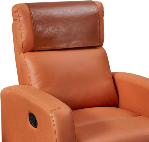 Vista 13 de Protector antideslizante para reposacabezas reclinable, lavable de piel sintética, fundas para reposacabezas para silla reclinable, fundas Beige
