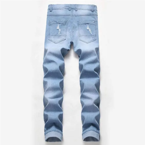 Vista 2 de Pantalón de jean elastizado ajustado moderno para hombre