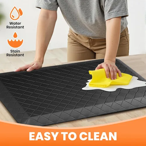 Vista 6 de Tapetes de cocina extra gruesos de 4/5 pulgadas para piso, antideslizantes, antifatiga, tapete de fregadero impermeable resistente a las manchas