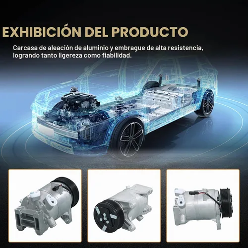 Vista 4 de Compresor de CA con embrague de A/C CO11319C Reemplazo para Nissan Maxima Murano 2009-2014 Quest 2011-2015 Pathfinder 2013-2015 3.5L