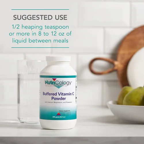 Vista 5 de NutriCology - Vitamina C tamponada en polvo – Vitamina C tamponada para el apoyo antioxidante e inmunológico – Ácido ascórbico con calcio, magnesio