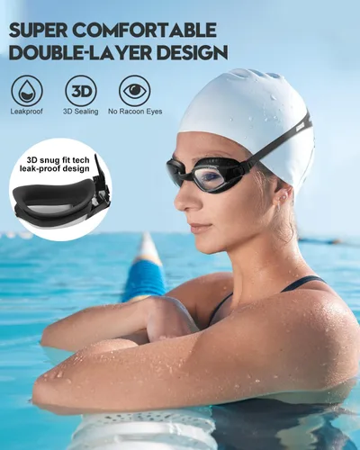 Vista 6 de Aegend Gafas de natación con tecnología antivaho mejorada, sin fugas, silicona suave para adultos, mujeres, hombres y jóvenes