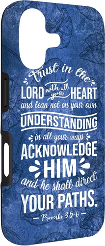 Vista 3 de Trust in Lord with All Your Heart Proverbio 3:5-6 - Carcasa cristiana para iPhone 17