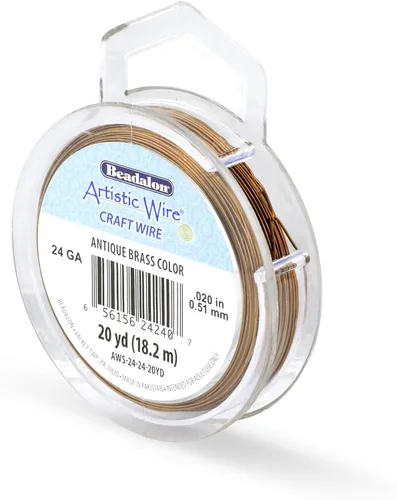 Vista 106 de Artistic Wire, Alambre de cobre de color chapado en plata de calibre 18, resistente al deslustre, amatista, 20 pies