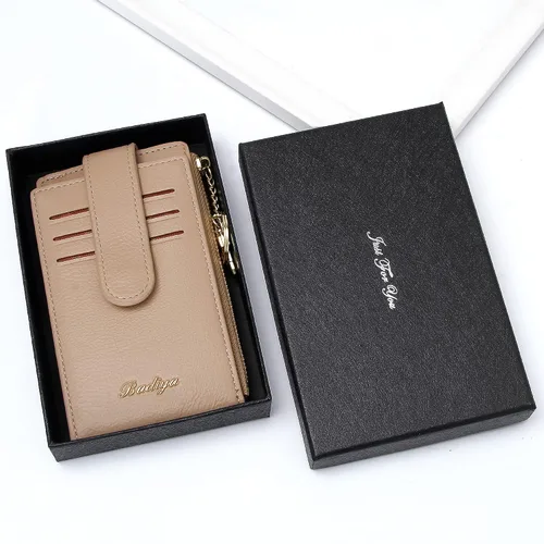 Vista 7 de Badiya Tarjetero para mujeres con RFID, carteras delgadas, plegables, tarjetero multifuncional, monedero